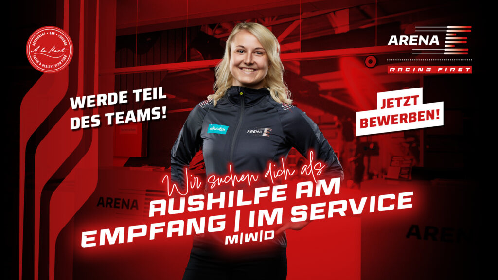 Wir suchen eine Aushilfe am Empfang/ im Service in der Motorsportarena Mülsen.