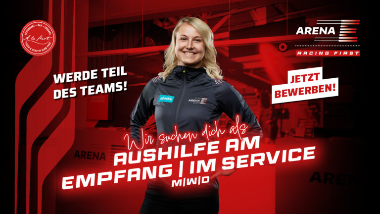 Wir suchen eine Aushilfe am Empfang/ im Service in der Motorsportarena Mülsen.