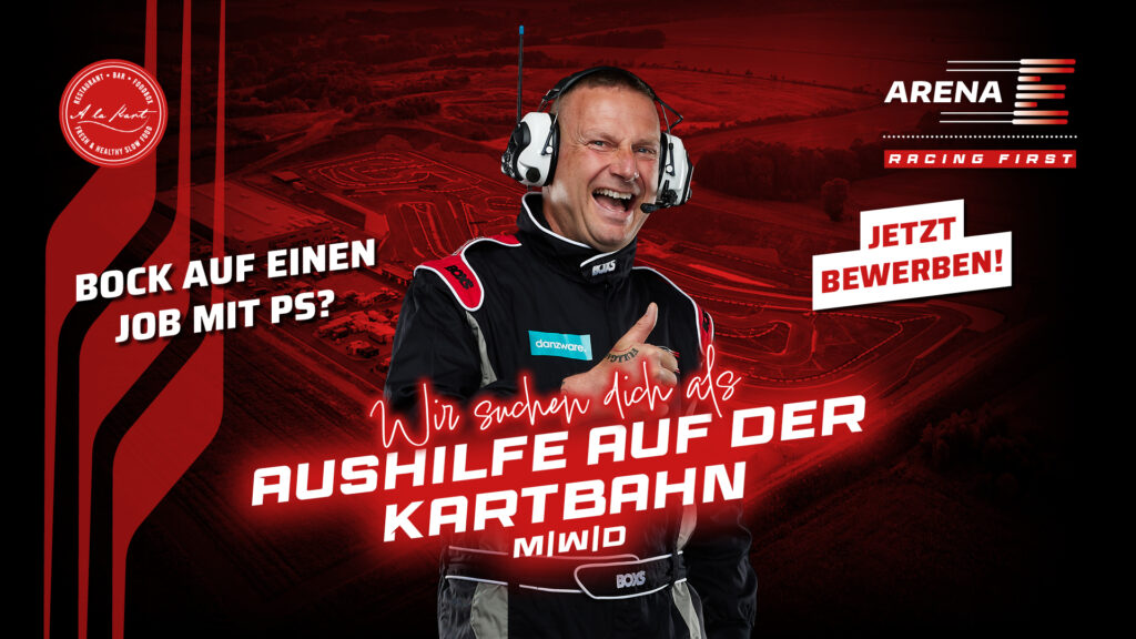 Wir suchen eine Aushilfe auf der Kartbahn & im Streckenservice in der Motorsportarena Mülsen.